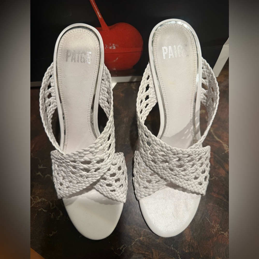 Paige Noel Woven Leather Mules - Picture 3 of 7